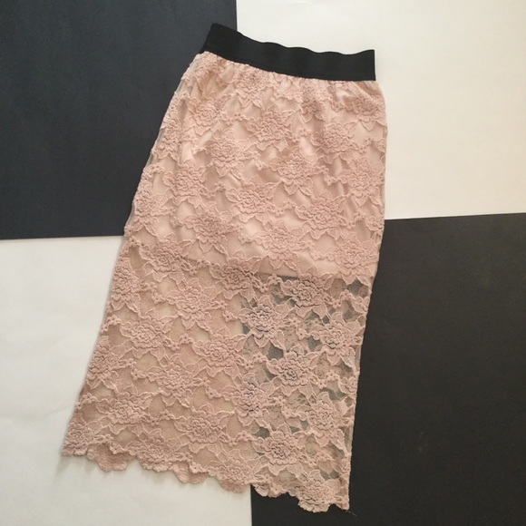 Free People Lace Pencil Skirt - Picture 3 of 5